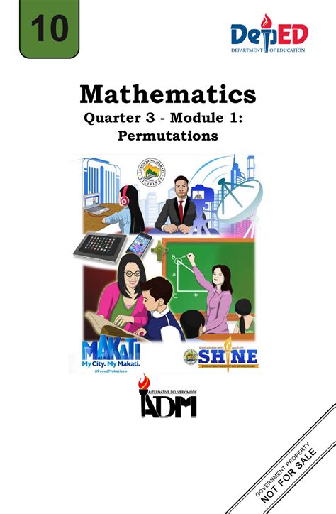 Mathematics 4 Quarter 1 – Module 10: Dividing 3.